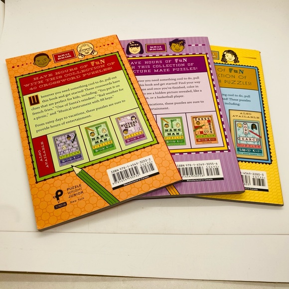 NWT Clever Kids 3 book set: Word Search, Picture Maze, Crossword Puzzle - Picture 2 of 6
